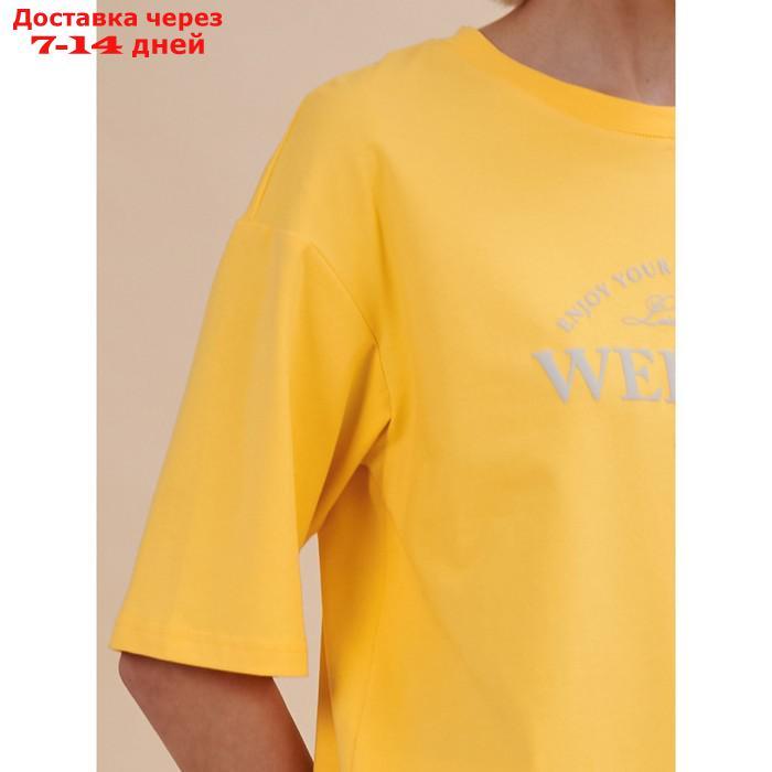 Футболка женская, размер XS, цвет жёлтый - фото 5 - id-p226875641
