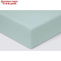 Простыня на резинке, размер 200x200x23 см, цвет нежно-голубой