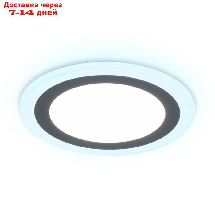 Светильник встраиваемый cветодиодный Ambrella Downlight DCR368 с подсветкой, 18Вт, Led, цвет белый - фото 1 - id-p226870839