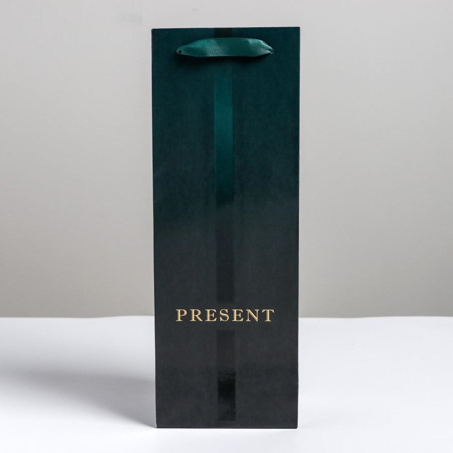 Пакет ламинированный под бутылку Present, 13 x 36 x 10 см - фото 2 - id-p227224343