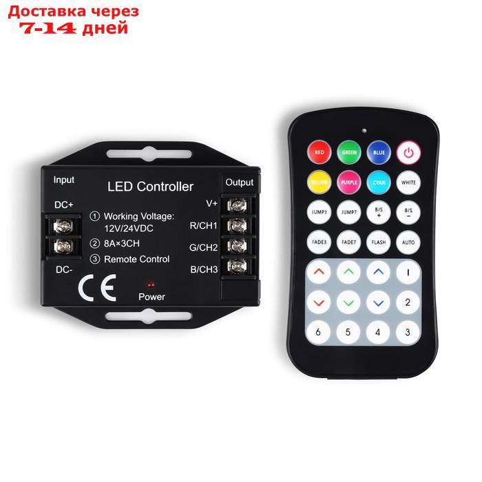 Контроллёр Ambrella для светодиодных лент RGB с радио пультом 2.4G 24A 12V 288W/ 24V 576W GS11351 (CR2025) - фото 1 - id-p226870916