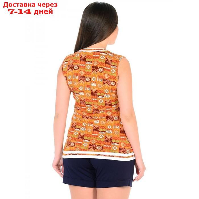 Блуза женская "Раиса", размер 46, цвет оранжевый - фото 3 - id-p226875825