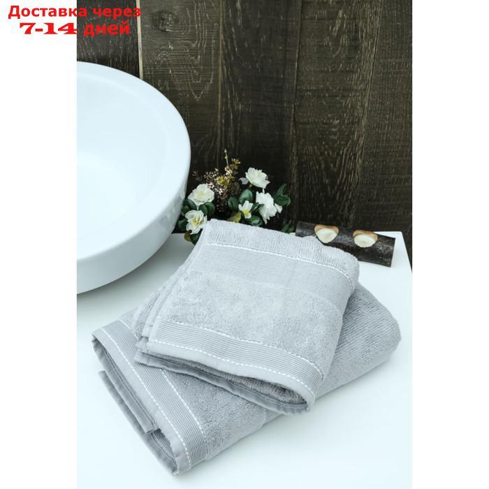 Полотенце Arya Home Gloss, размер 50X90 см, цвет светло-серый - фото 2 - id-p226901642