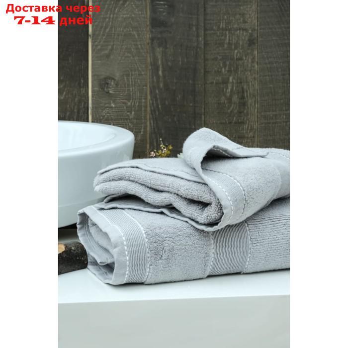 Полотенце Arya Home Gloss, размер 50X90 см, цвет светло-серый - фото 3 - id-p226901642