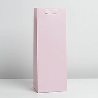 Пакет под бутылку Розовый, 13 x 35 x 10 см