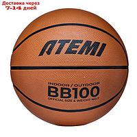 Мяч баскетбольный Atemi, размер 7, резина, 8 панелей, BB100N, окруж 75-78, клееный