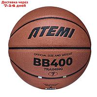 Мяч баскетбольный Atemi, размер 7, синт. кожа ПУ, 8 панелей, BB400N, окруж 75-78, клееный