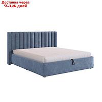 Кровать с подъемным механизмом Ева 160х200 см, топаз (велюр)
