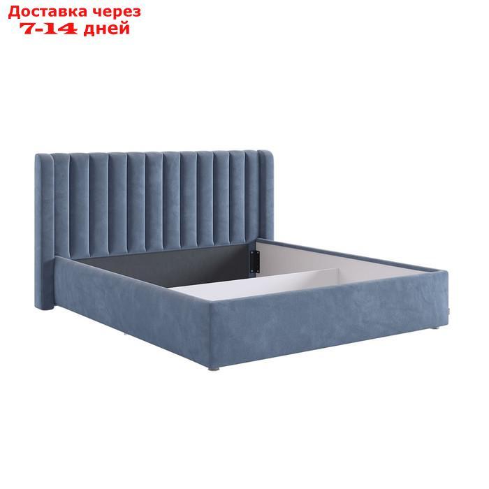 Кровать с подъемным механизмом Ева 160х200 см, топаз (велюр) - фото 4 - id-p226871015