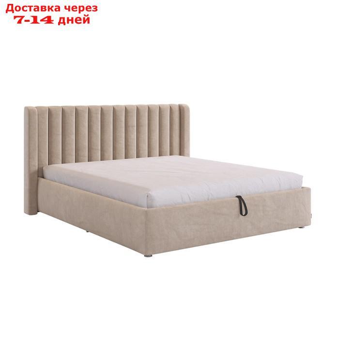 Кровать с подъемным механизмом Ева 160х200 см, капучино (велюр) - фото 1 - id-p226871016