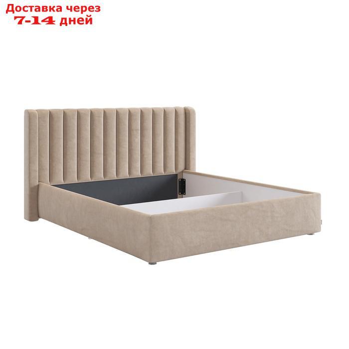 Кровать с подъемным механизмом Ева 160х200 см, капучино (велюр) - фото 4 - id-p226871016