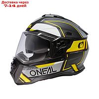 Шлем кроссовый со стеклом O'Neal D-SRS Square V24, ABS, матовый, желтый/черный, S