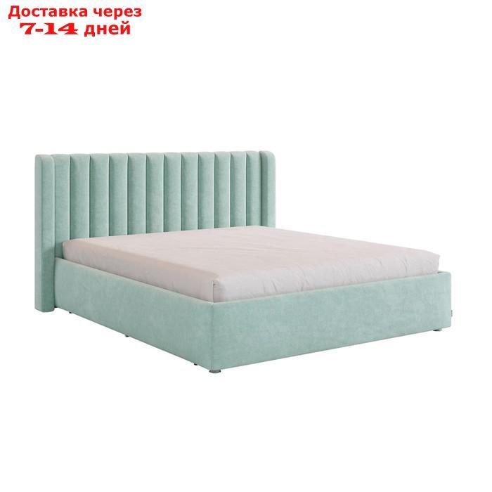 Кровать с основанием Ева 160х200 см, мята (велюр) - фото 1 - id-p226871051
