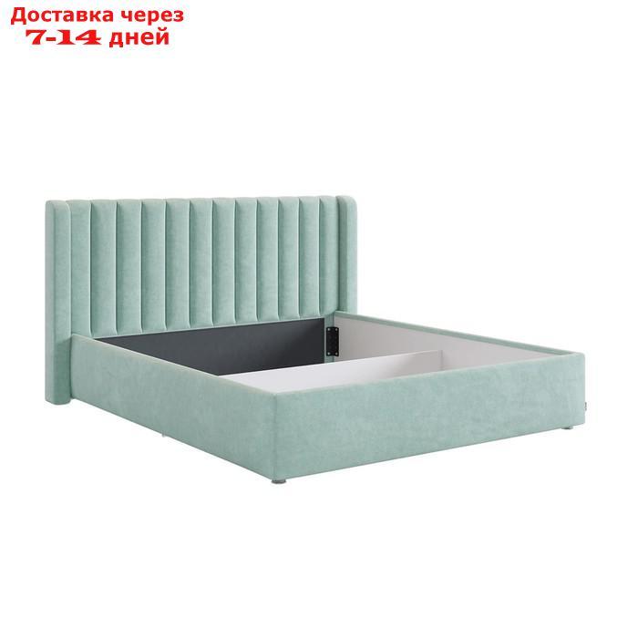 Кровать с основанием Ева 160х200 см, мята (велюр) - фото 3 - id-p226871051