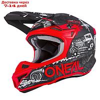 Шлем кроссовый O'Neal 5Series HR V.22, ABS, матовый, черный/красный, L