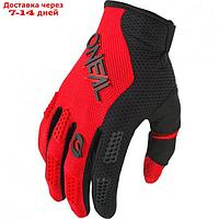 Перчатки эндуро-мотокросс O'Neal Element V.24, мужские, размер S, красные, чёрные