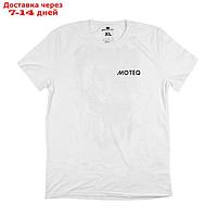 Футболка мужская MOTEQ Shadow, размер XXL, белая, чёрная