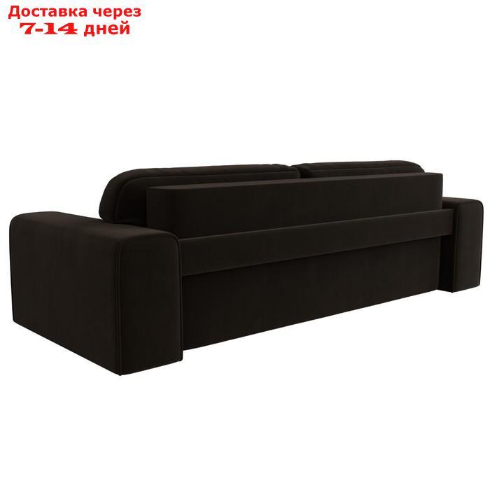 Прямой диван "Лига 029", механизм пантограф, НПБ, микровельвет, цвет коричневый - фото 6 - id-p226871140
