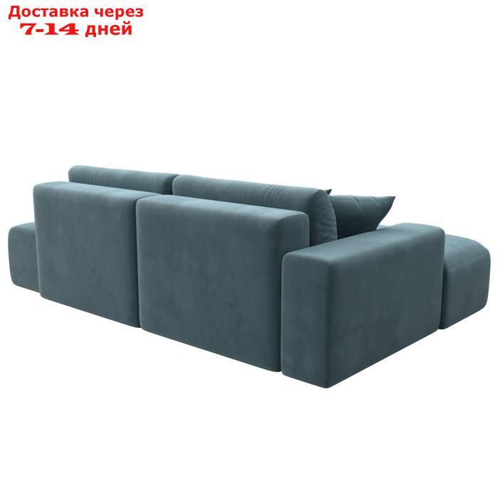 Угловой диван "Лига 036 Модерн", левый угол, механизм еврокнижка, НПБ, велюр, бирюзовый - фото 6 - id-p226871142