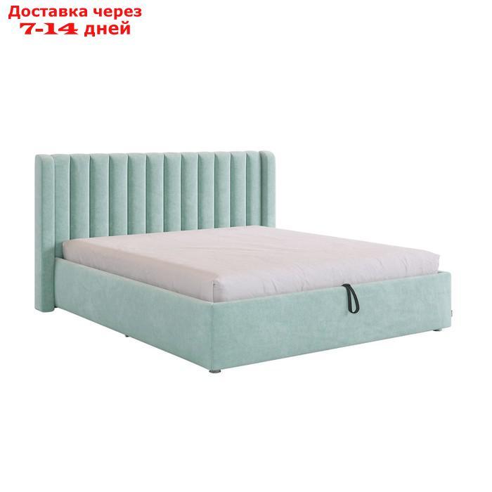 Кровать с подъемным механизмом Ева 160х200 см, мята (велюр) - фото 1 - id-p226871165