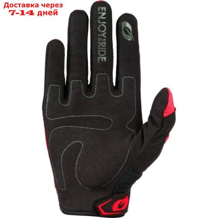 Перчатки эндуро-мотокросс O'Neal Element V.24, мужские, размер XL, красные, чёрные - фото 2 - id-p226872197