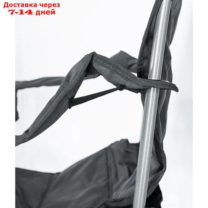 Кресло с регулируемым наклоном спинки, 60 х 55 х 51/107 см, цвет чёрный/серый - фото 3 - id-p226872215