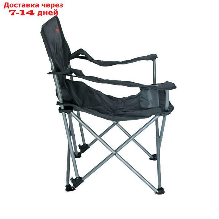 Кресло с регулируемым наклоном спинки, 60 х 55 х 51/107 см, цвет чёрный/серый - фото 4 - id-p226872215