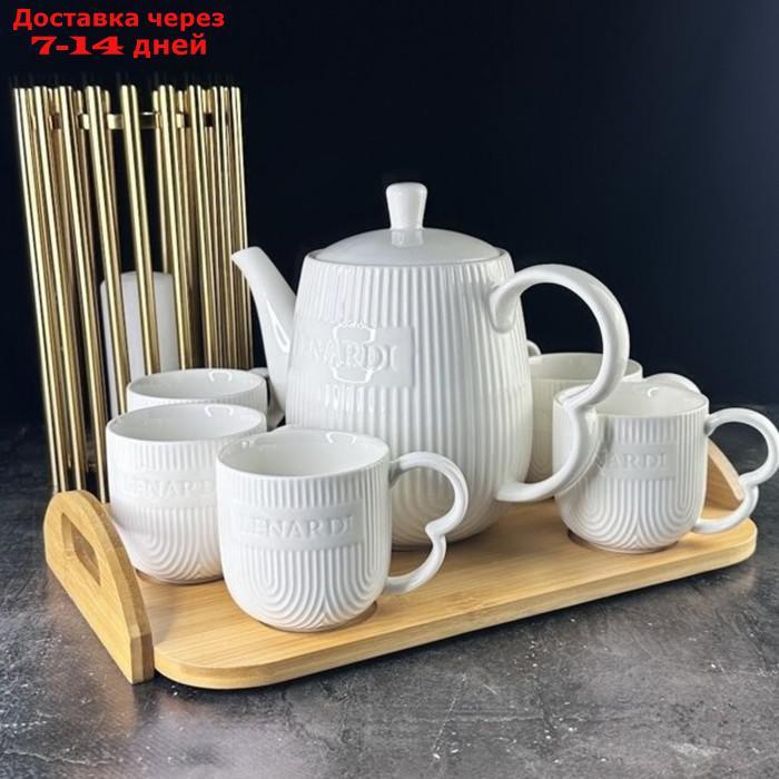 Чайный сервиз Lenardi Bamboo, на подставке, 8 предметов - фото 1 - id-p226911163
