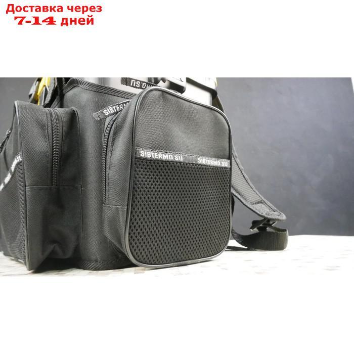 Сумка-рюкзак для зимнего рыболовного ящика 20 л "СИБТЕРМО", 310x190x400 мм, черный - фото 3 - id-p226904767