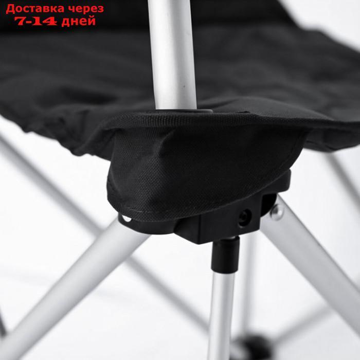 Кресло раскладное с жёсткими подлокотниками, 67/60 х 55 х 48/97 см, цвет чёрный/серый - фото 9 - id-p226872219