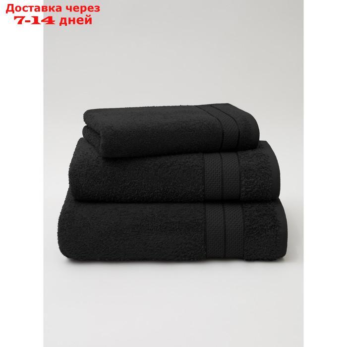 Комплект махровых полотенец Black, размер 30х50 см, 50х100 см, 70х140 см - фото 1 - id-p226901035