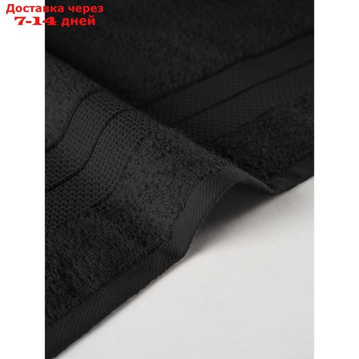 Комплект махровых полотенец Black, размер 30х50 см, 50х100 см, 70х140 см - фото 2 - id-p226901035