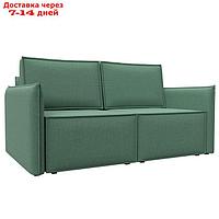 Прямой диван "Либерти мини", механизм раскладушка, НПБ, рогожка, цвет амур зелёный