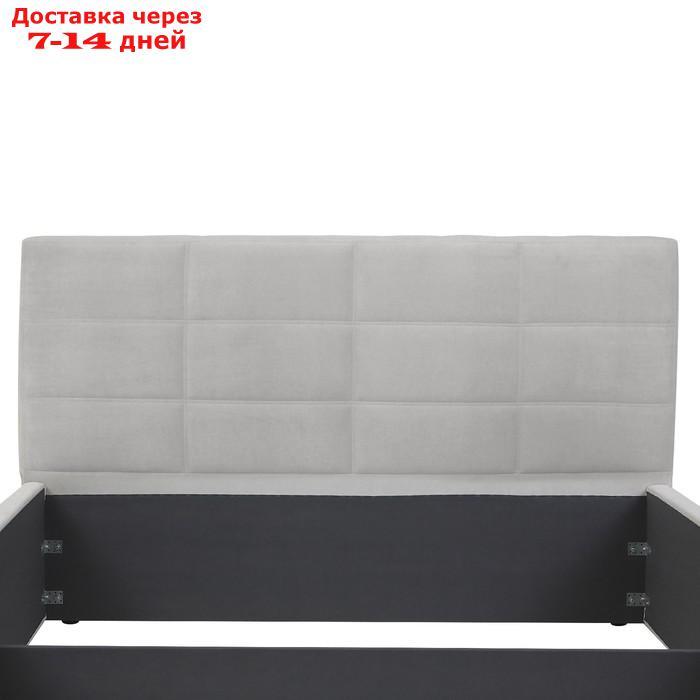 Кровать мягкая с подъёмным механизмом "Классик", 1600×2000 мм, велюр, цвет молочный - фото 5 - id-p226871223