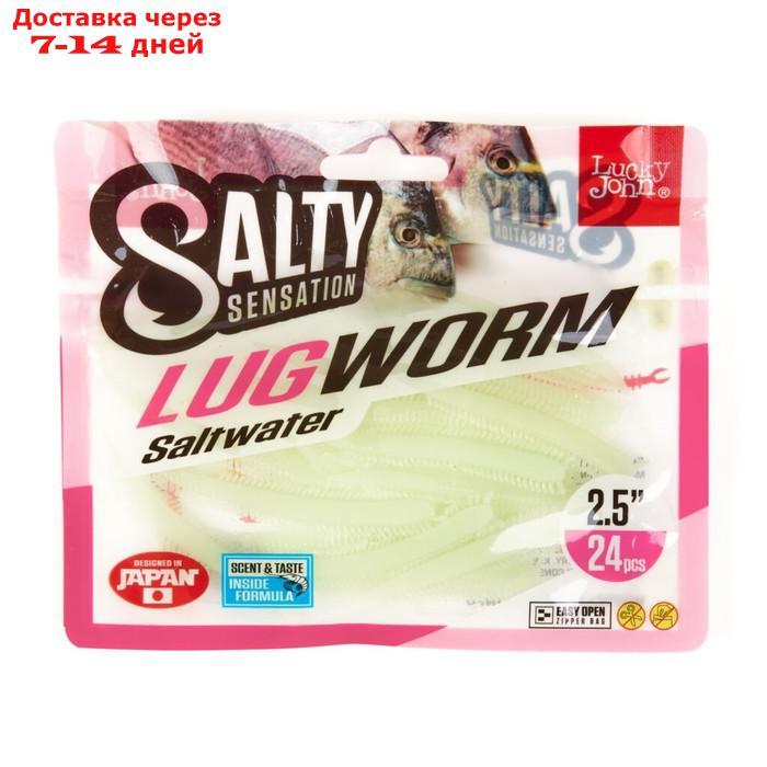 Черви съедоб. искусст. LJ Salty Sensation LUGWORM 2.5in (06.35)/F33 24шт. - фото 3 - id-p226872291