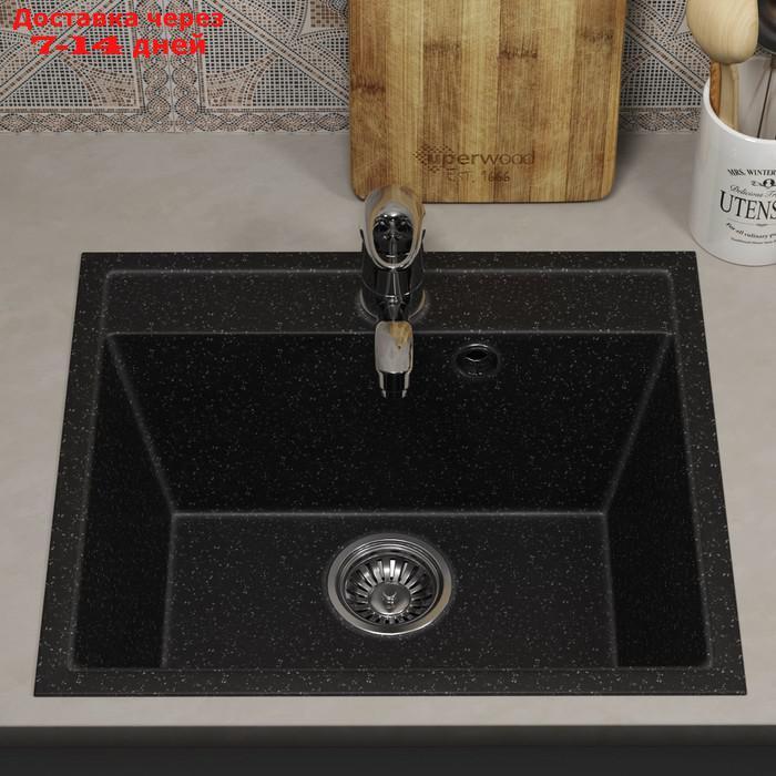 Мойка кухонная из камня Uperwood ECON UPD-408, 004, прямоугольная, цвет 004 черная матовая 1030246 - фото 2 - id-p226868529