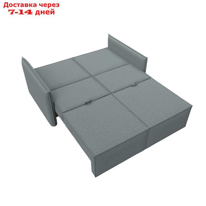 Прямой диван "Либерти мини", механизм раскладушка, НПБ, рогожка, цвет амур серый - фото 2 - id-p226871290