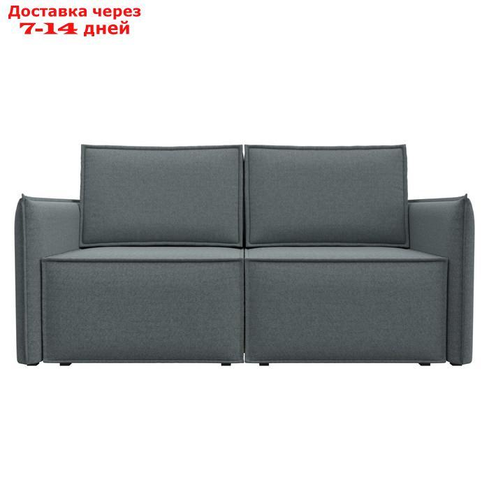 Прямой диван "Либерти мини", механизм раскладушка, НПБ, рогожка, цвет амур серый - фото 3 - id-p226871290