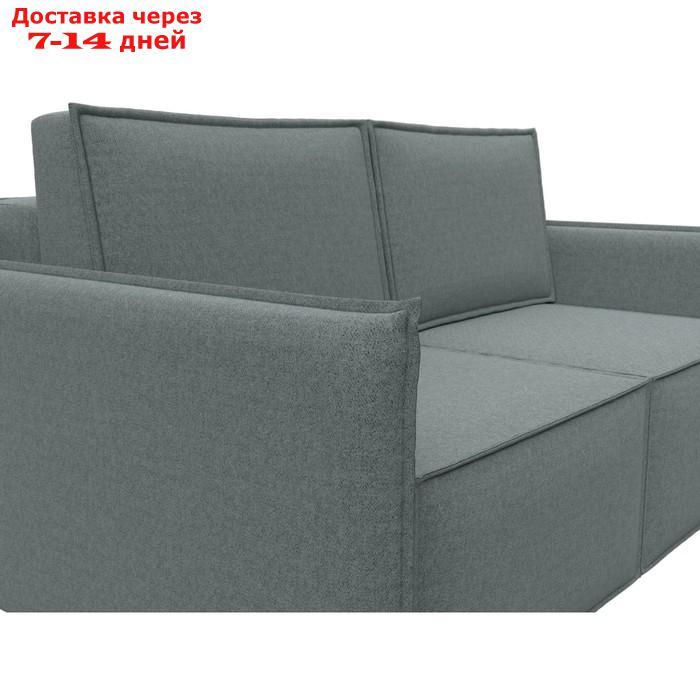 Прямой диван "Либерти мини", механизм раскладушка, НПБ, рогожка, цвет амур серый - фото 5 - id-p226871290