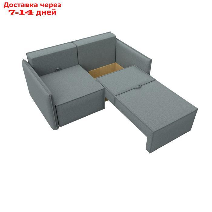 Прямой диван "Либерти мини", механизм раскладушка, НПБ, рогожка, цвет амур серый - фото 8 - id-p226871290