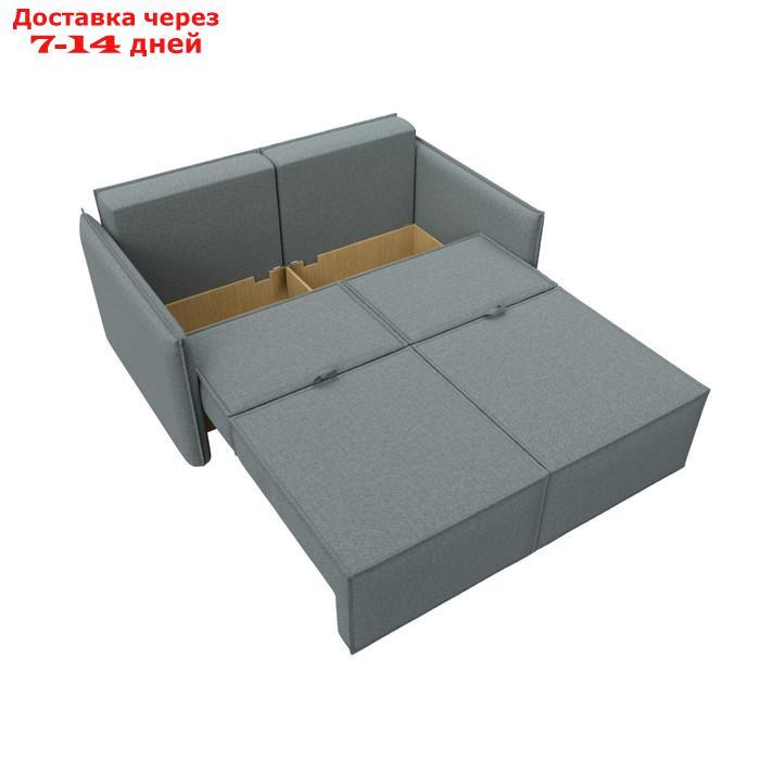Прямой диван "Либерти мини", механизм раскладушка, НПБ, рогожка, цвет амур серый - фото 9 - id-p226871290