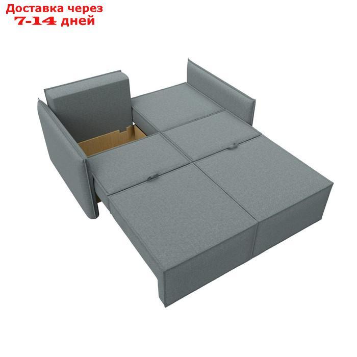 Прямой диван "Либерти мини", механизм раскладушка, НПБ, рогожка, цвет амур серый - фото 10 - id-p226871290