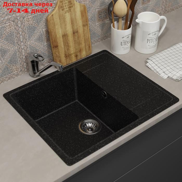 Мойка кухонная из камня Uperwood ECON UPD-201, 004, прямоугольная, цвет 004 черная матовая 1030246 - фото 1 - id-p226868532