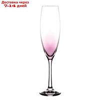 Набор бокалов для шампанского Crystalex "София", 230 мл, 2 шт, цвет розовый