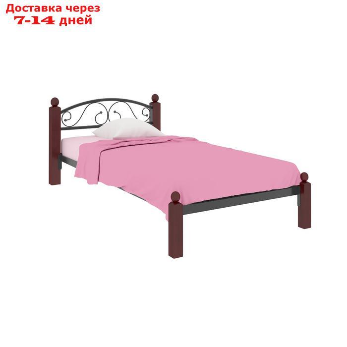 Кровать "Вероника Мини Люкс", 800×2000 мм, металл, цвет чёрный - фото 1 - id-p226871318