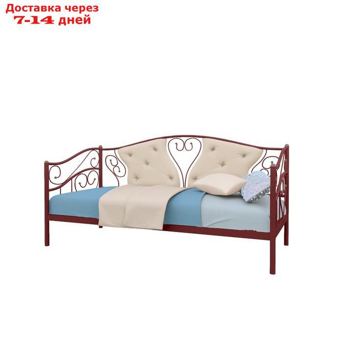 Кровать "Тахта Юлия", 800×2000 мм, металл, цвет красный - фото 1 - id-p226871319