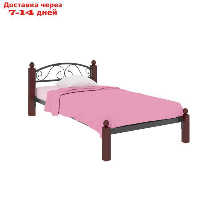 Кровать "Вероника Мини Люкс", 800×1900 мм, металл, цвет чёрный - фото 1 - id-p226871321