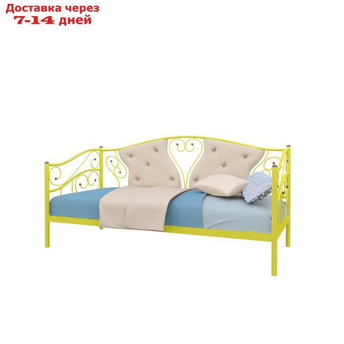 Кровать "Тахта Юлия", 800×2000 мм, металл, цвет жёлтый - фото 1 - id-p226871324