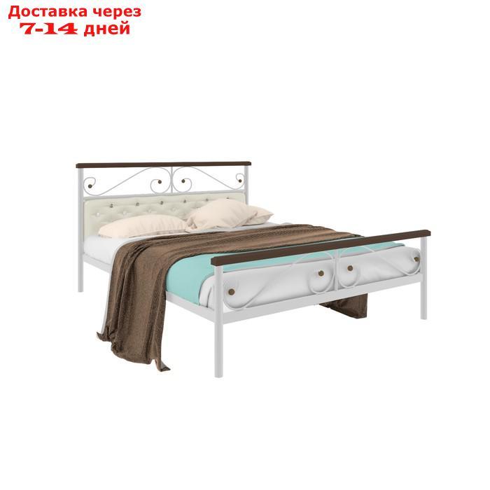 Кровать "Эсмиральда мягкая Плюс", 1600×2000 мм, металл, цвет белый - фото 1 - id-p226871328