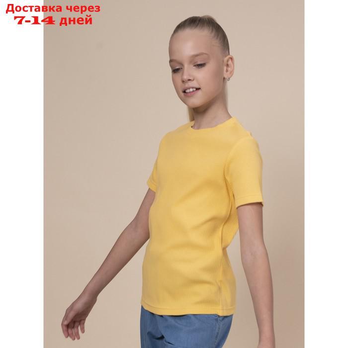 Футболка для девочек, рост 104 см, цвет жёлтый - фото 2 - id-p226875371